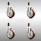 Service Caster 5 Inch 316SS Maroon Polyurethane Swivel 1-1/4 Inch Expanding Stem Caster Set SCC SCC-SS316EX20S514-PPUB-MRN-114-4 - alternate 1